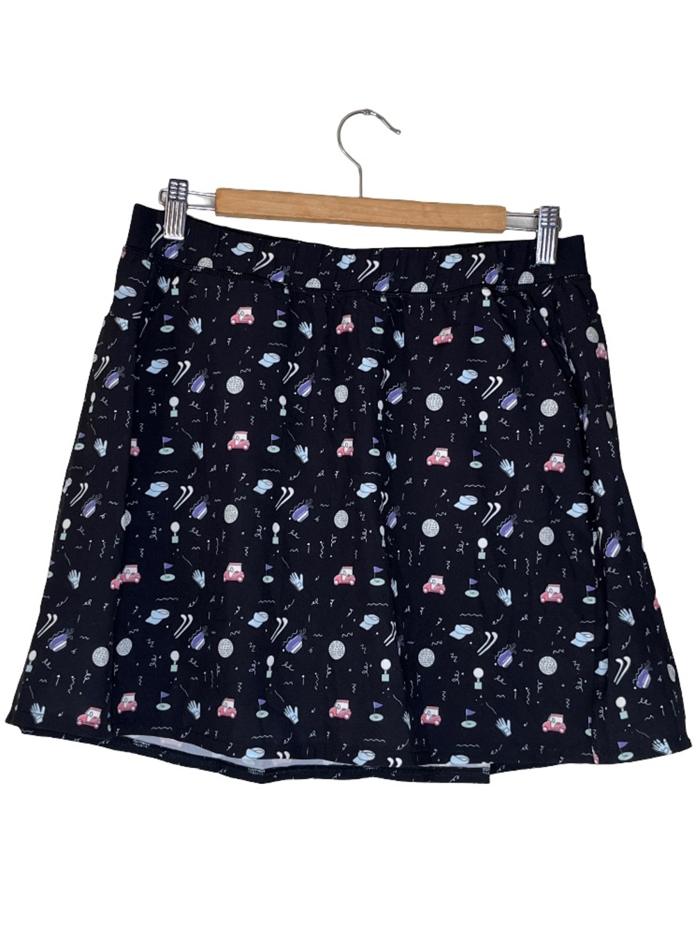 Kyodan Golf Pickleball Tennis Novelty Golf Cart Print Sz M Skort Skirt